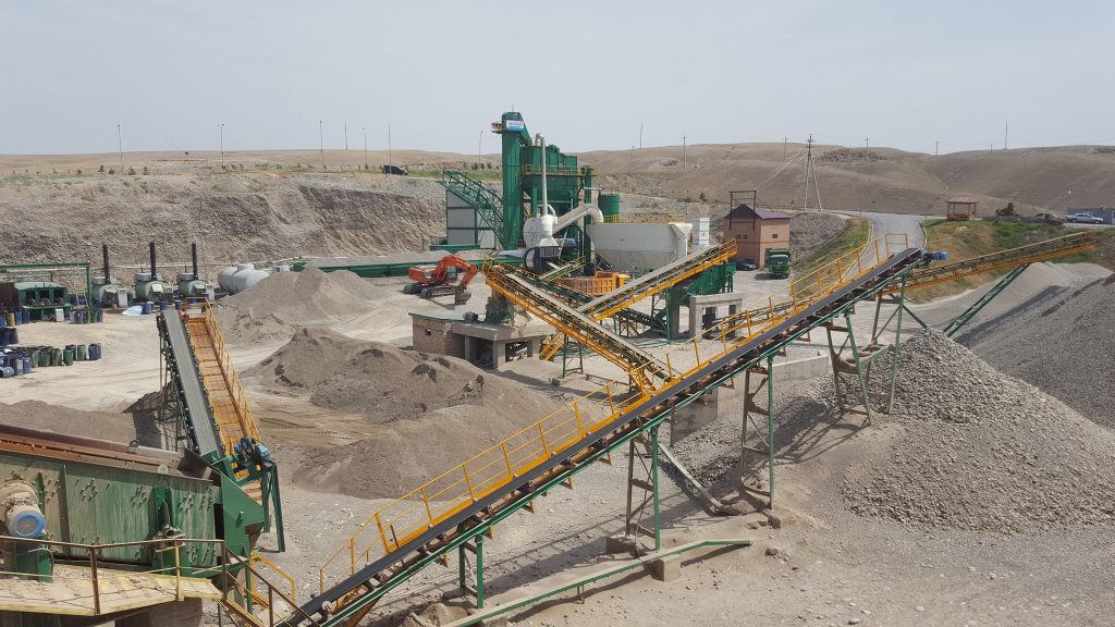 asphalt plant and crusher machine