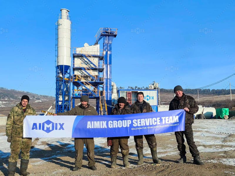 batch asphalt mix plant in Russia