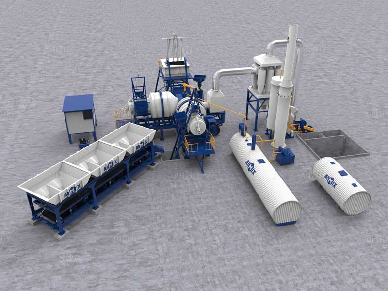 simple type asphalt batch plant