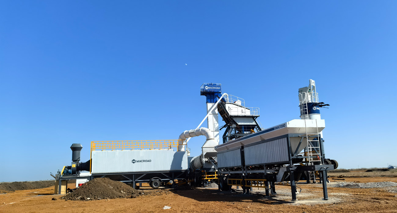 Mobile asphalt batching plant ALYQ100 100tph solution for Sudan road building project