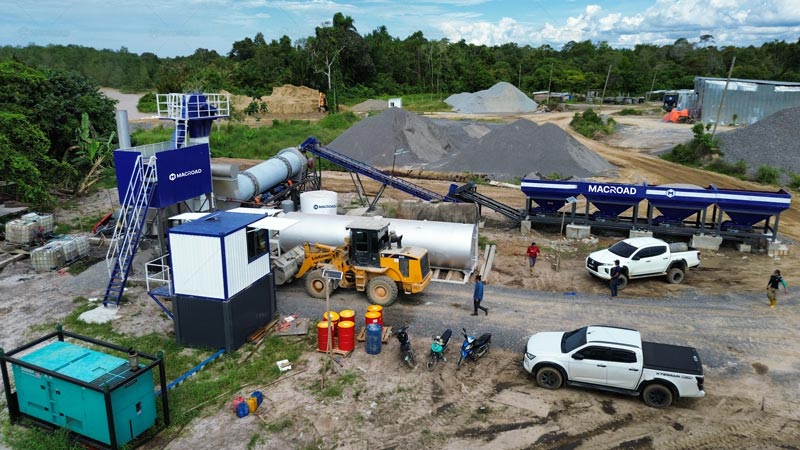 Stationary Asphalt Drum Mix Plant with 80TPH Capacity