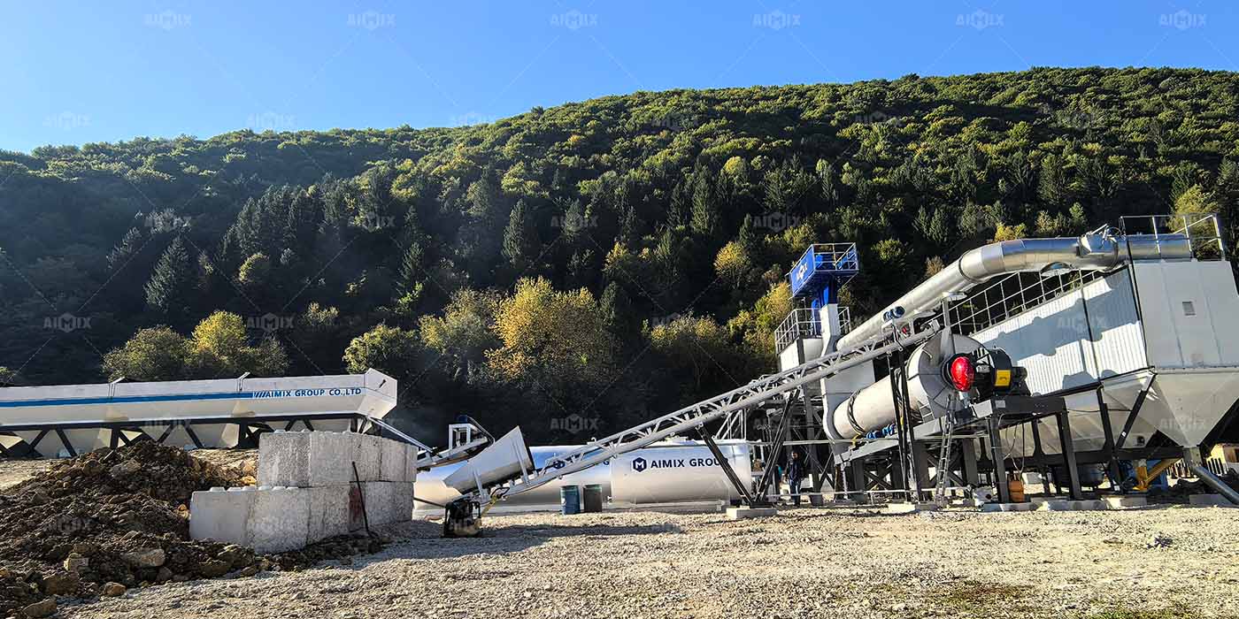 80TPH mobile drum mix asphalt plant equipment in Sri Lanka